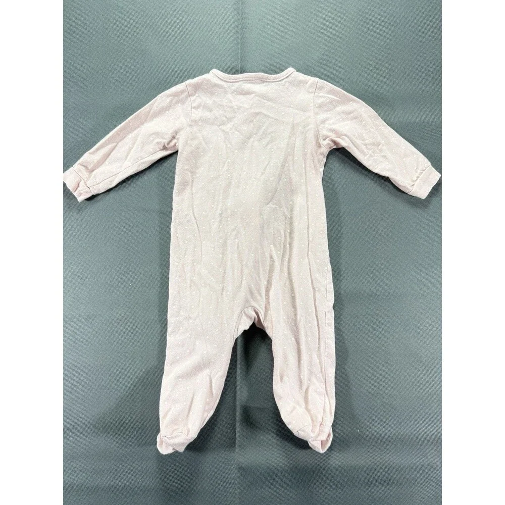 Gerber “Happy Little Princess” Pink One Piece Zip Up Pajama Size 3-6m